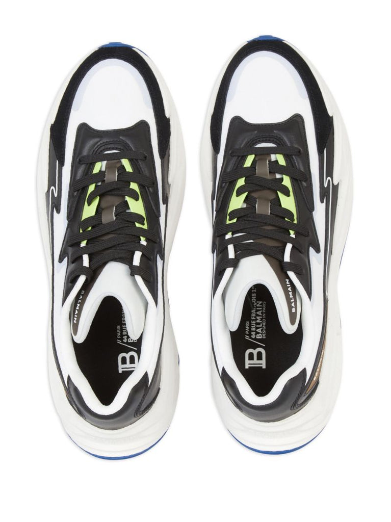 White Run-row Panelled Sneakers