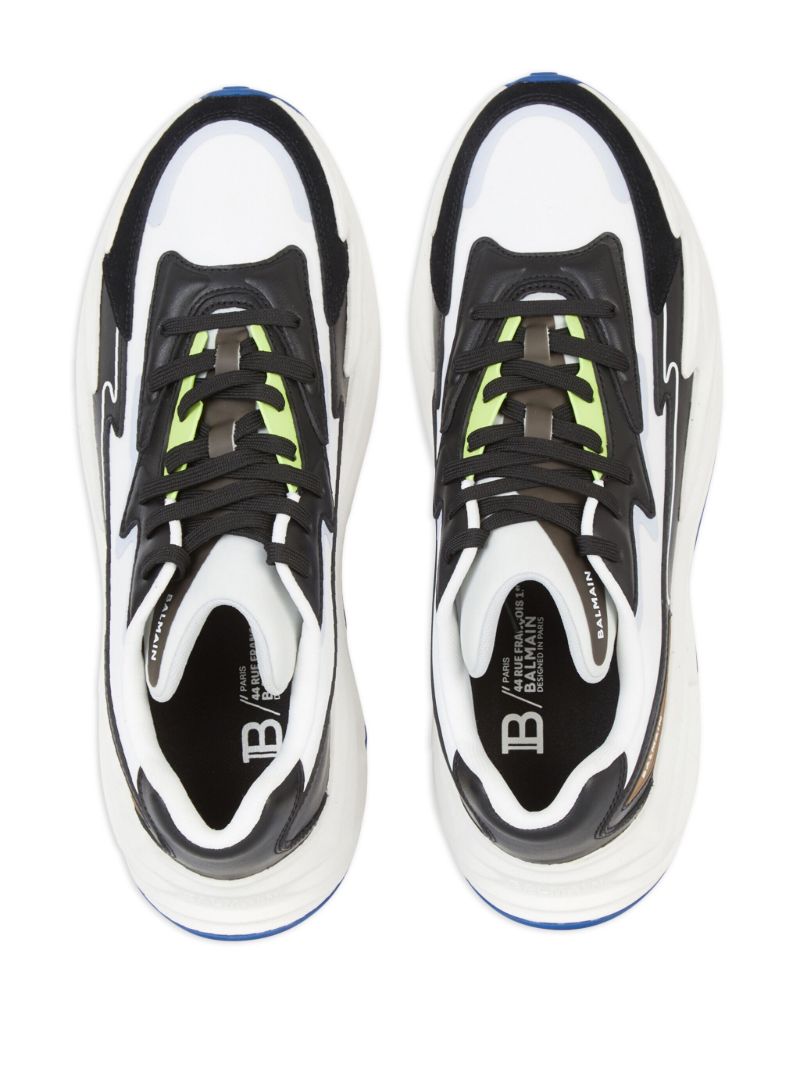 White Run-row Panelled Sneakers