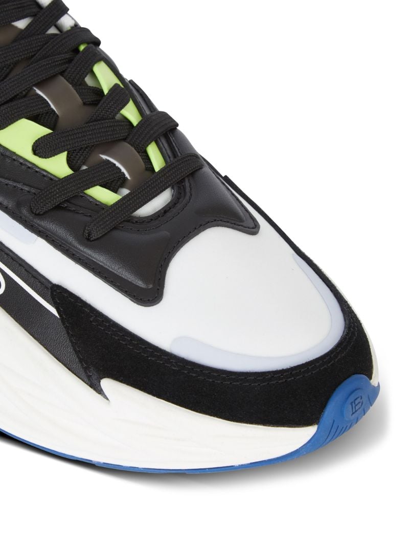 White Run-row Panelled Sneakers