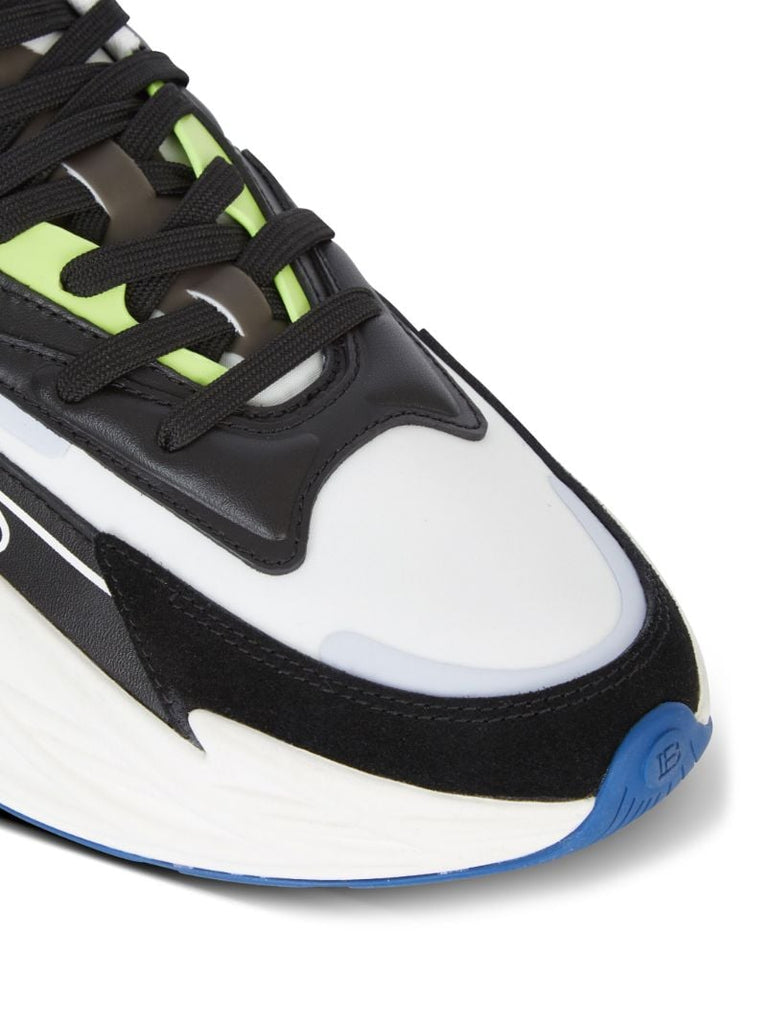 White Run-row Panelled Sneakers