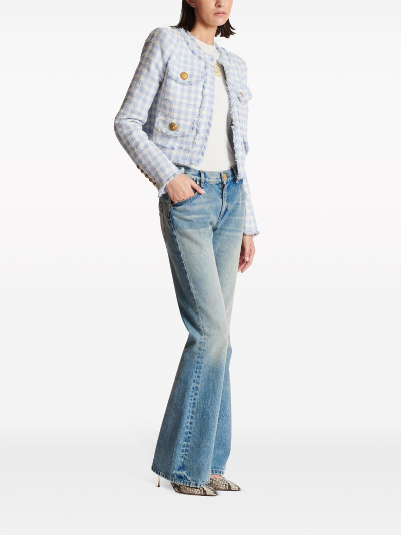 Blue Western Low-rise Bootcut Jeans