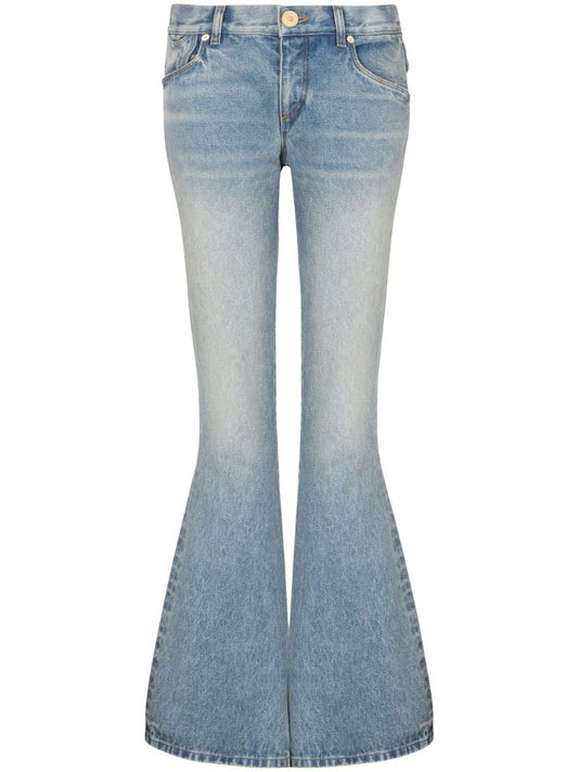 Blue Western Low-rise Bootcut Jeans