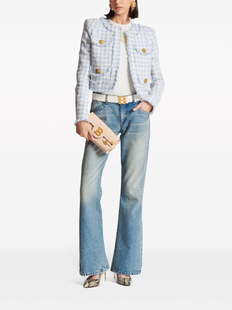 Blue Western Low-rise Bootcut Jeans