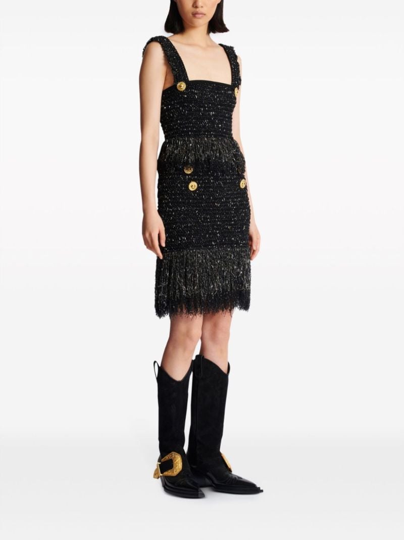Black Tweed Midi Skirt