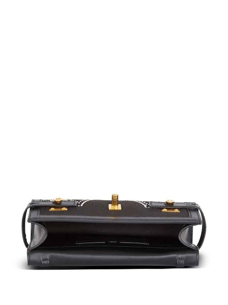 Black B-buzz 23 Crystal-embellished Clutch Bag