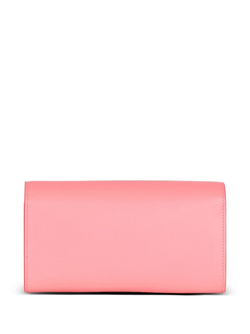 Pink B-buzz Leather Wallet-on-chain