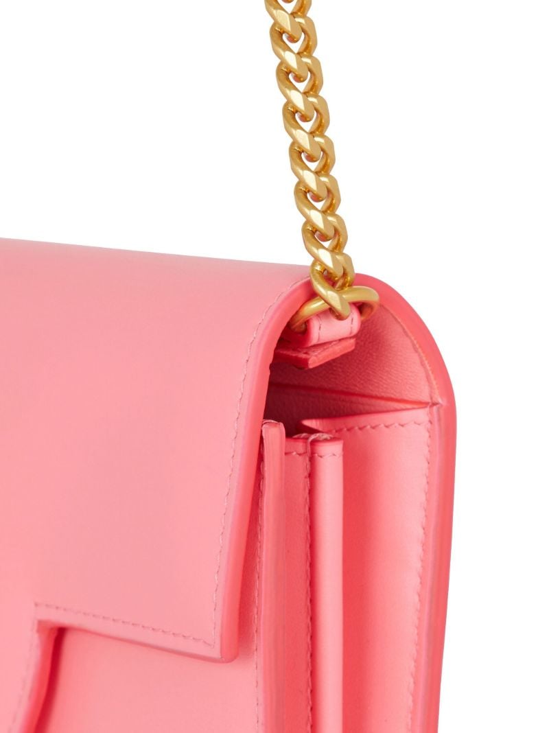 Pink B-buzz Leather Wallet-on-chain