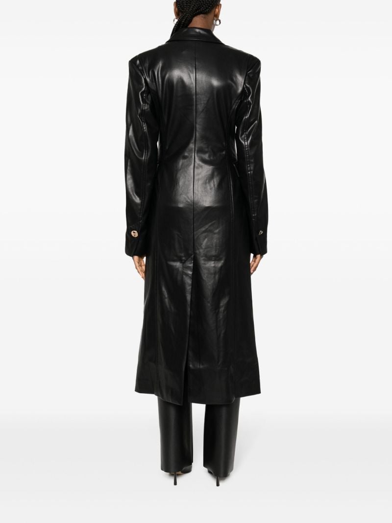Black Embellished-buttons Double-breasted Coat