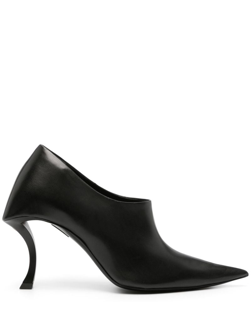 Black Hourglass 100 Leather Pumps