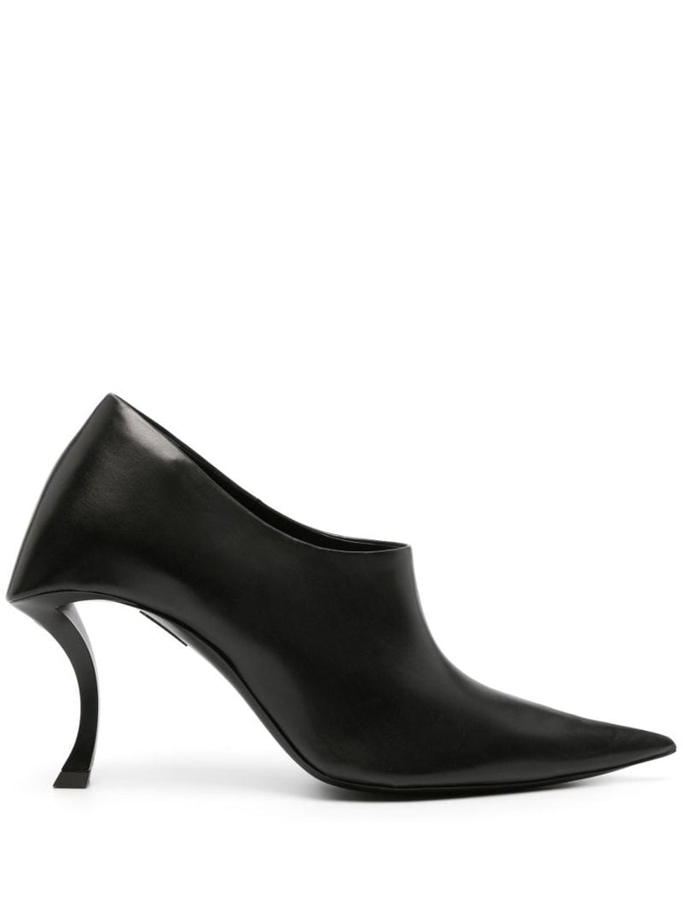Black Hourglass 100 Leather Pumps