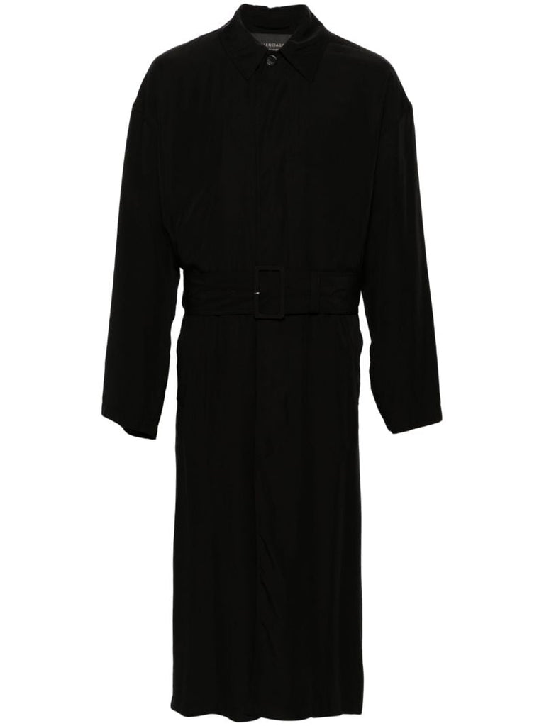 Black Belted Trench Coat