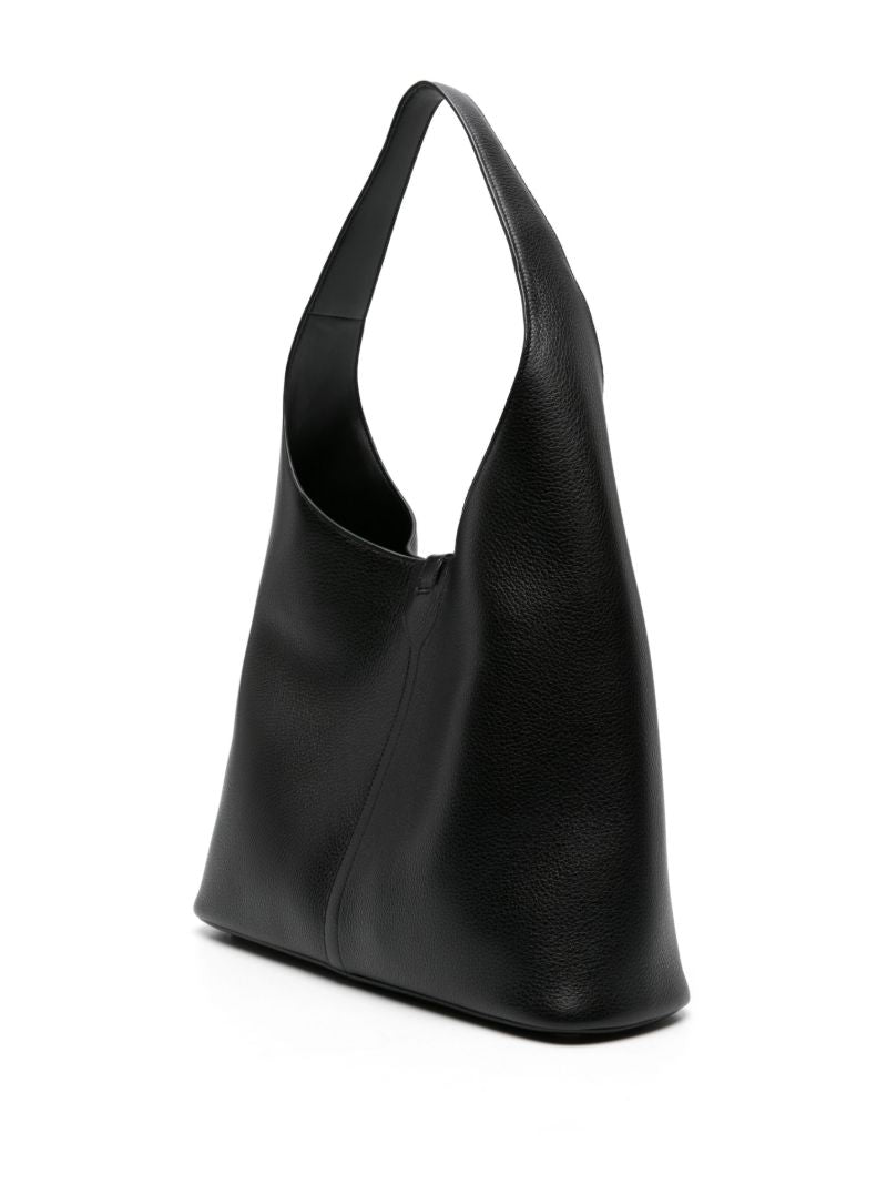 Black Locker Medium Leather Tote Bag