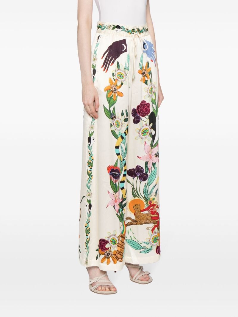 Yellow Meagan Silk Palazzo Pants