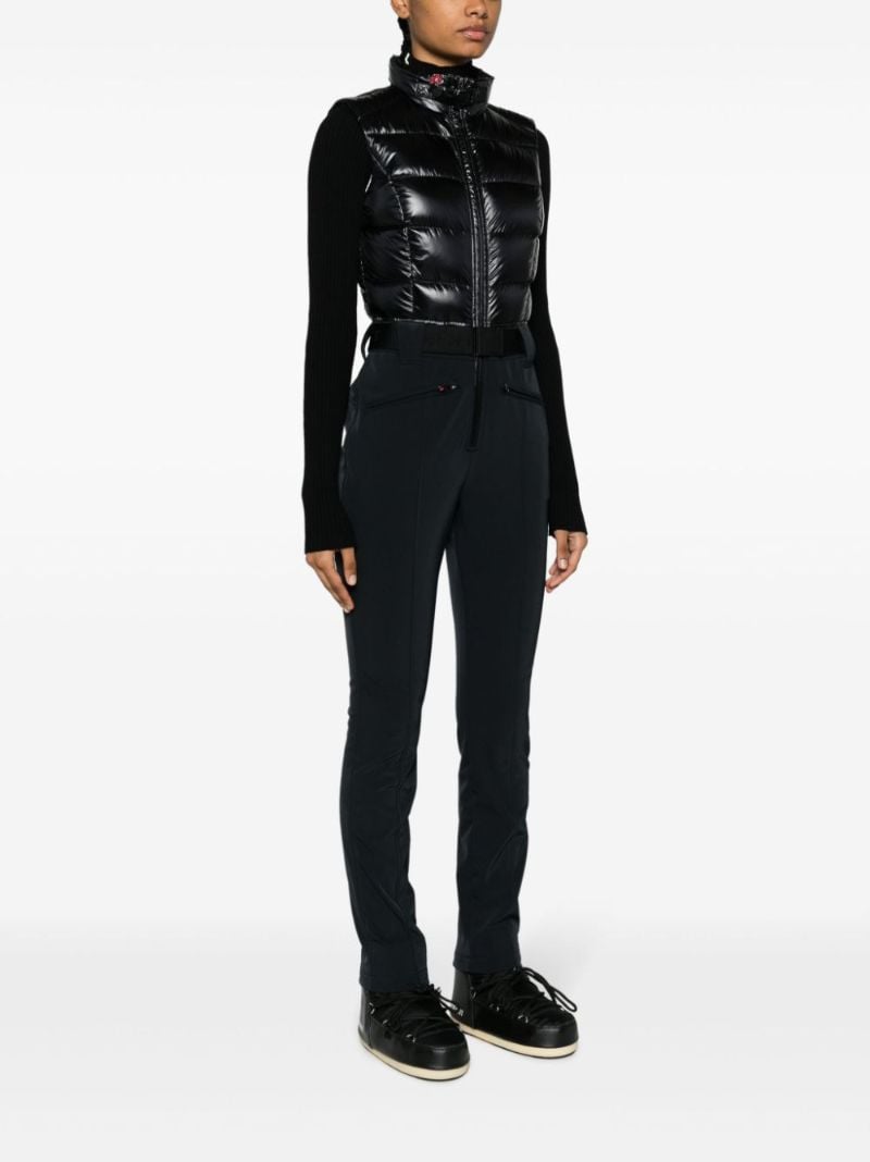 Black Super Star Belted Ski Suit