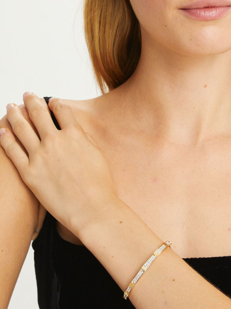 Gold-tone Miller Stud Crystal Bracelet
