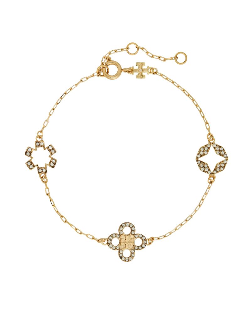 Gold-tone Kira Clover Crystal Chain Bracelet