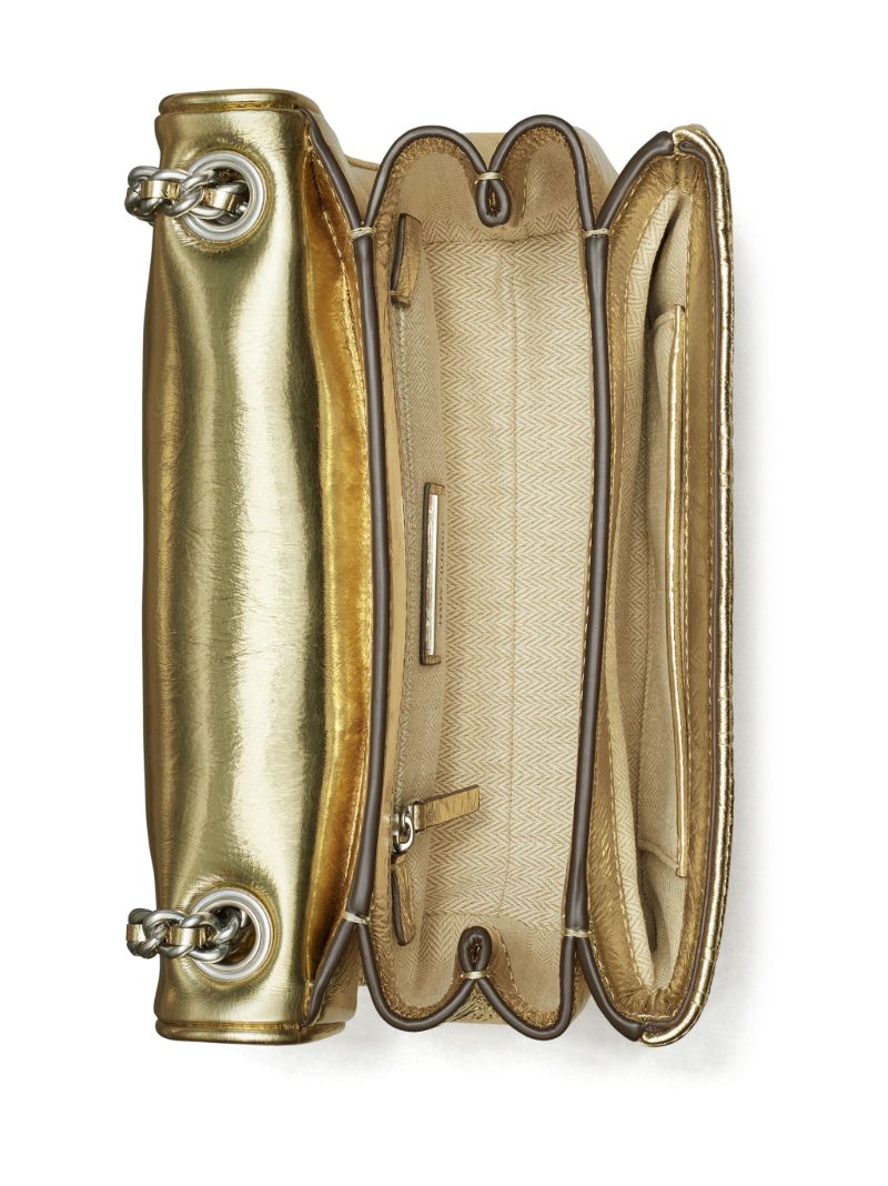 Gold Small Fleming Soft Shoulder Bag