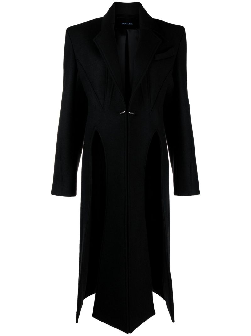 Black Single-breasted Wool Coat