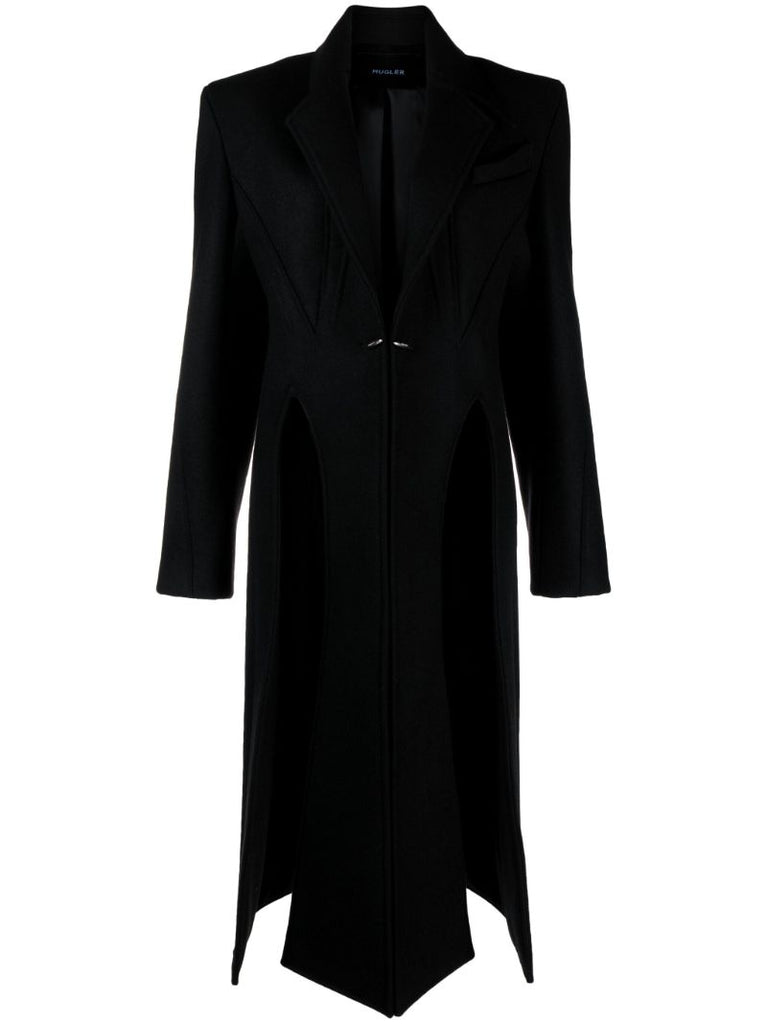 Black Single-breasted Wool Coat