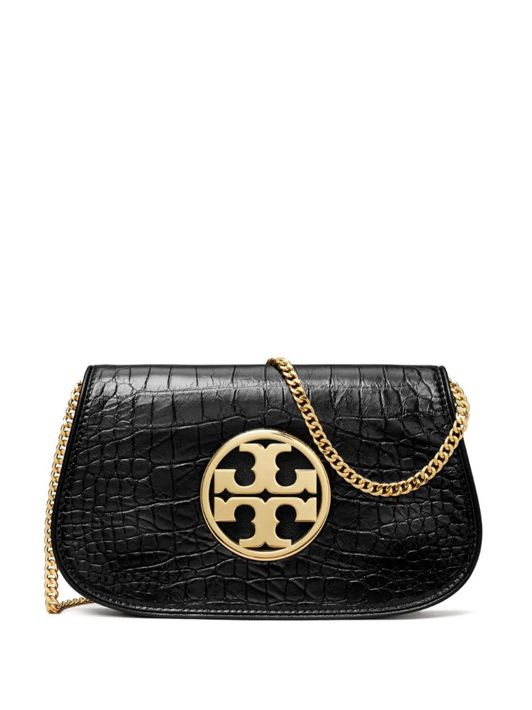 Black Reva Leather Clutch Bag