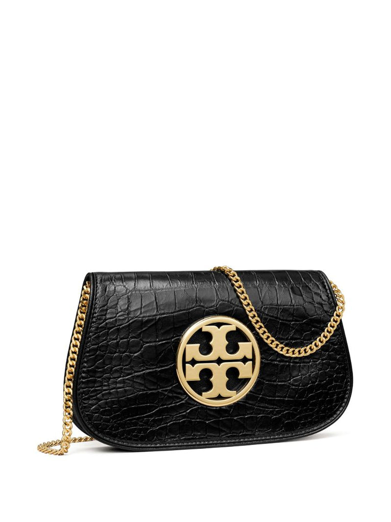 Black Reva Leather Clutch Bag
