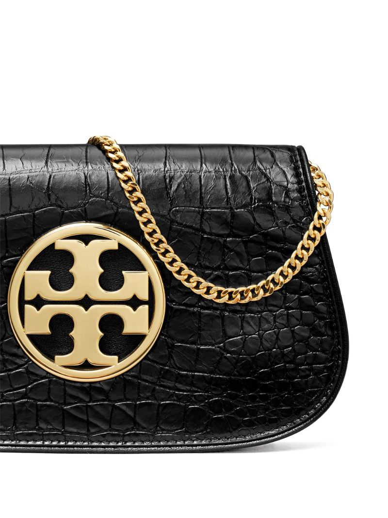 Black Reva Leather Clutch Bag