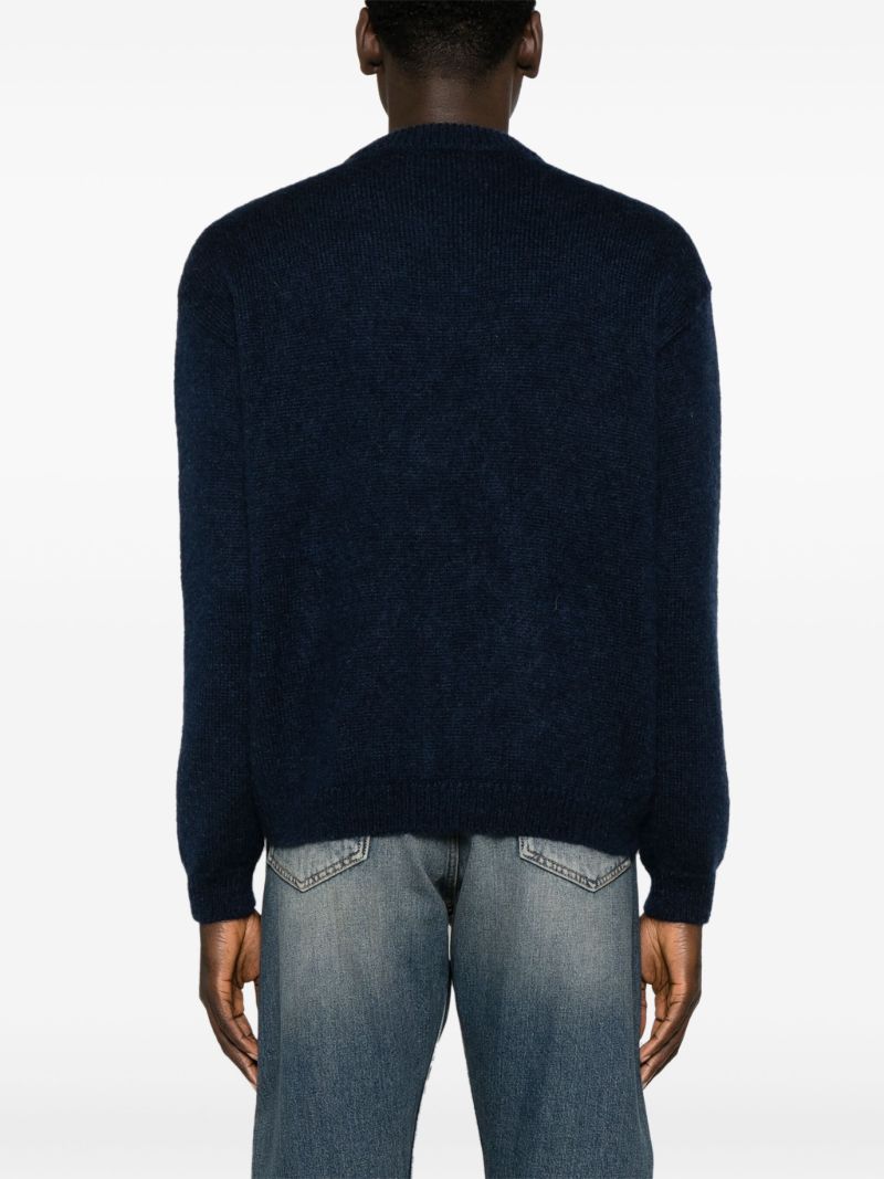 Blue Logo Jacquard Sweater