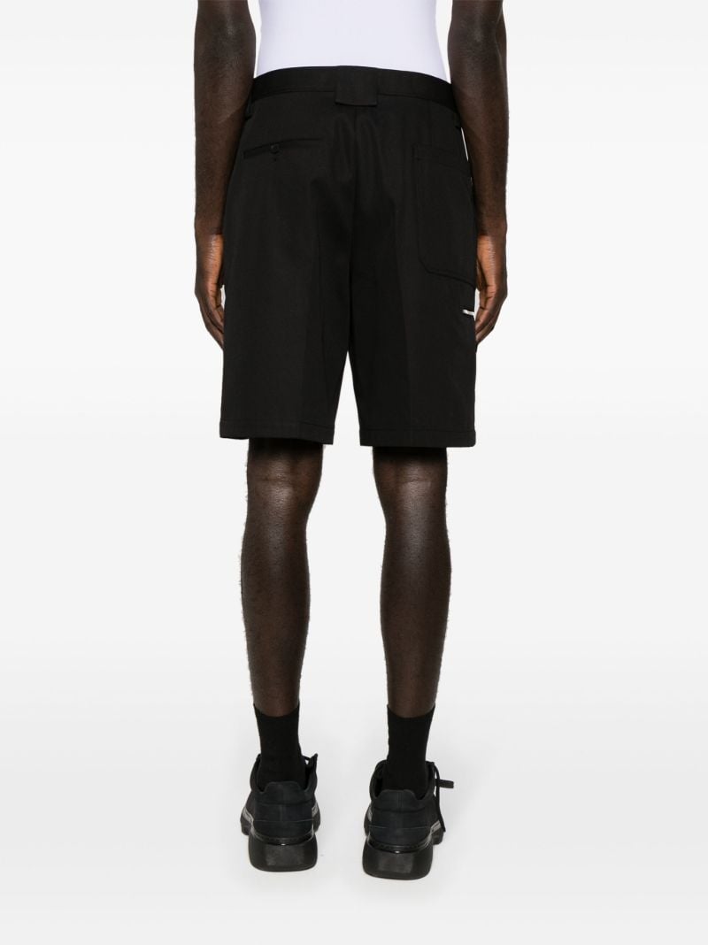 Black Logo-appliquÃ_x0083_Â© Bermuda Shorts