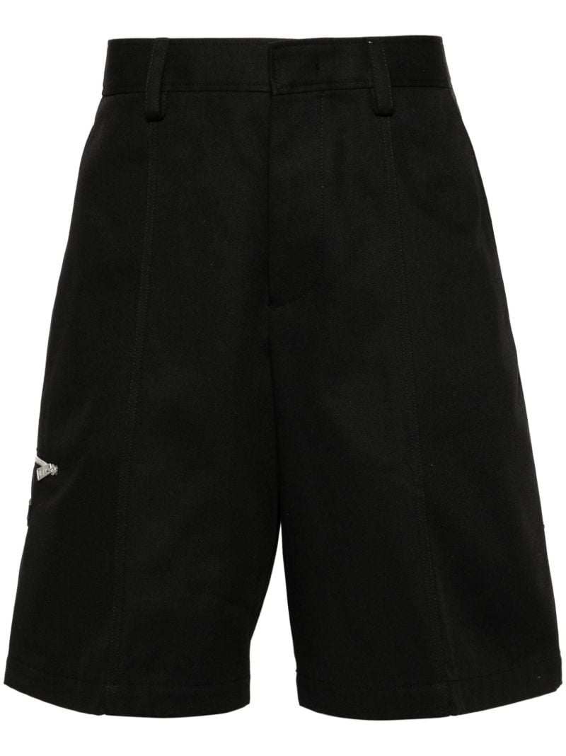 Black Logo-appliquÃ_x0083_Â© Bermuda Shorts