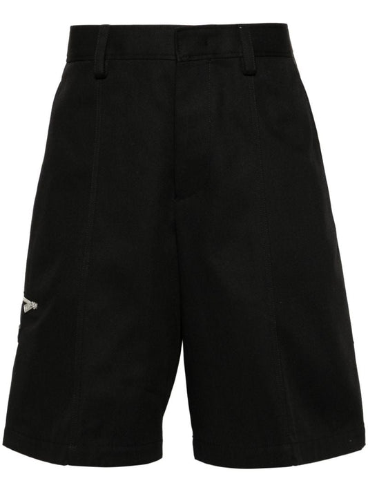 Black Logo-appliquÃ_x0083_Â© Bermuda Shorts