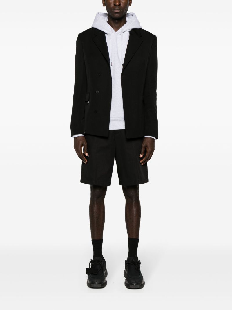 Black Logo-appliquÃ_x0083_Â© Bermuda Shorts