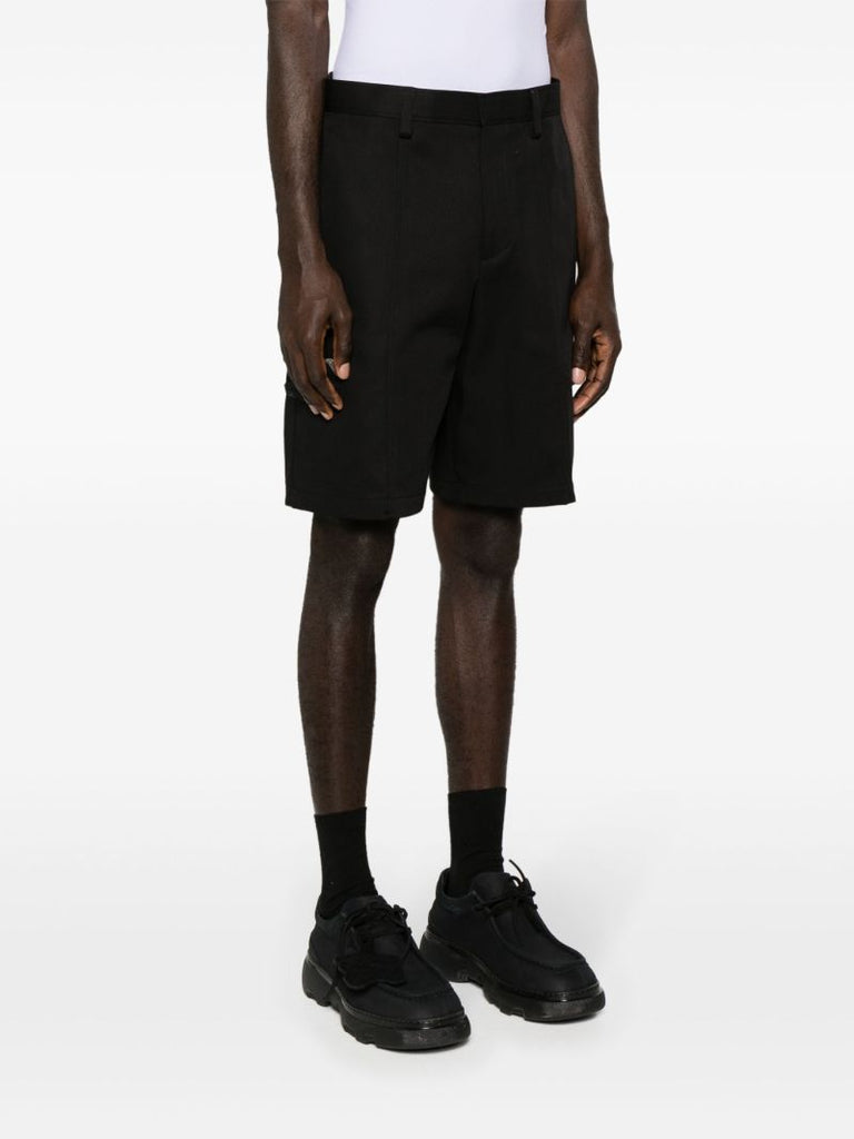 Black Logo-appliquÃ_x0083_Â© Bermuda Shorts