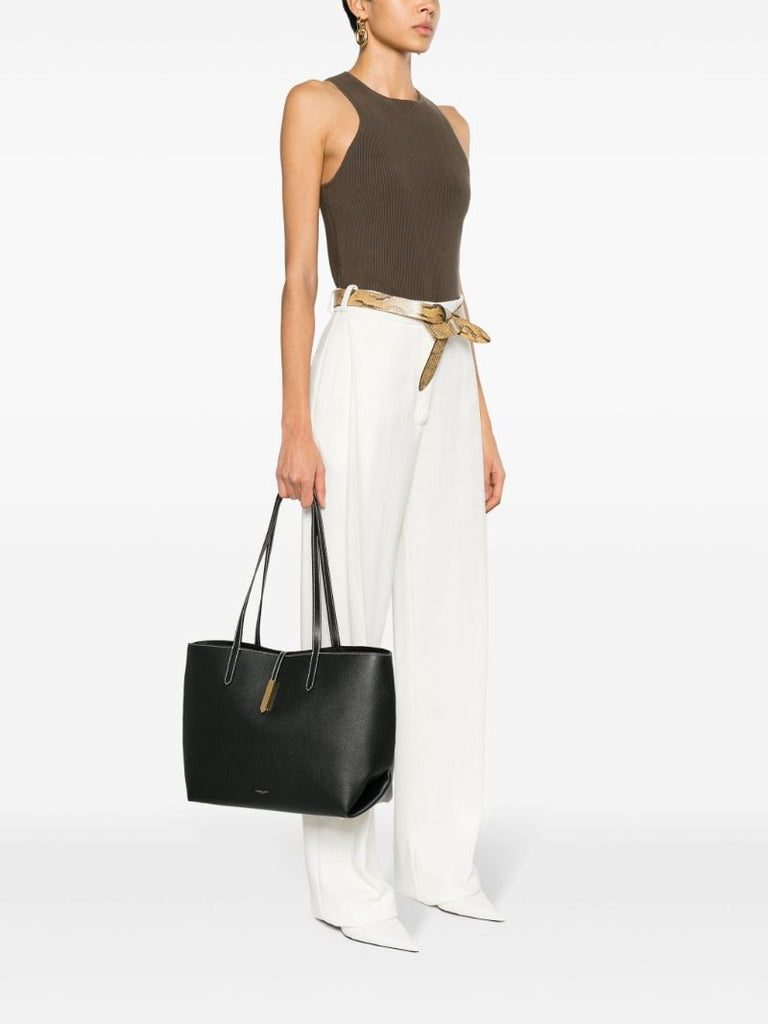 Black Tokyo Leather Tote Bag
