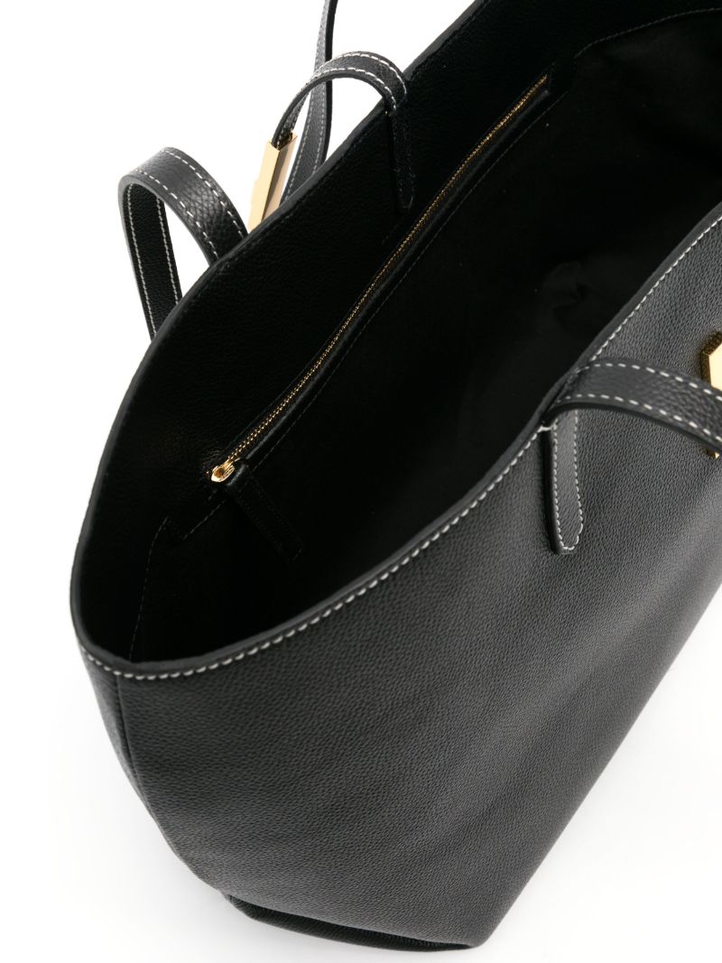 Black Tokyo Leather Tote Bag