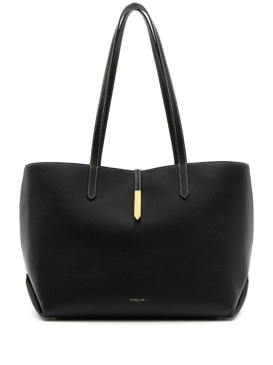 Black Tokyo Leather Tote Bag