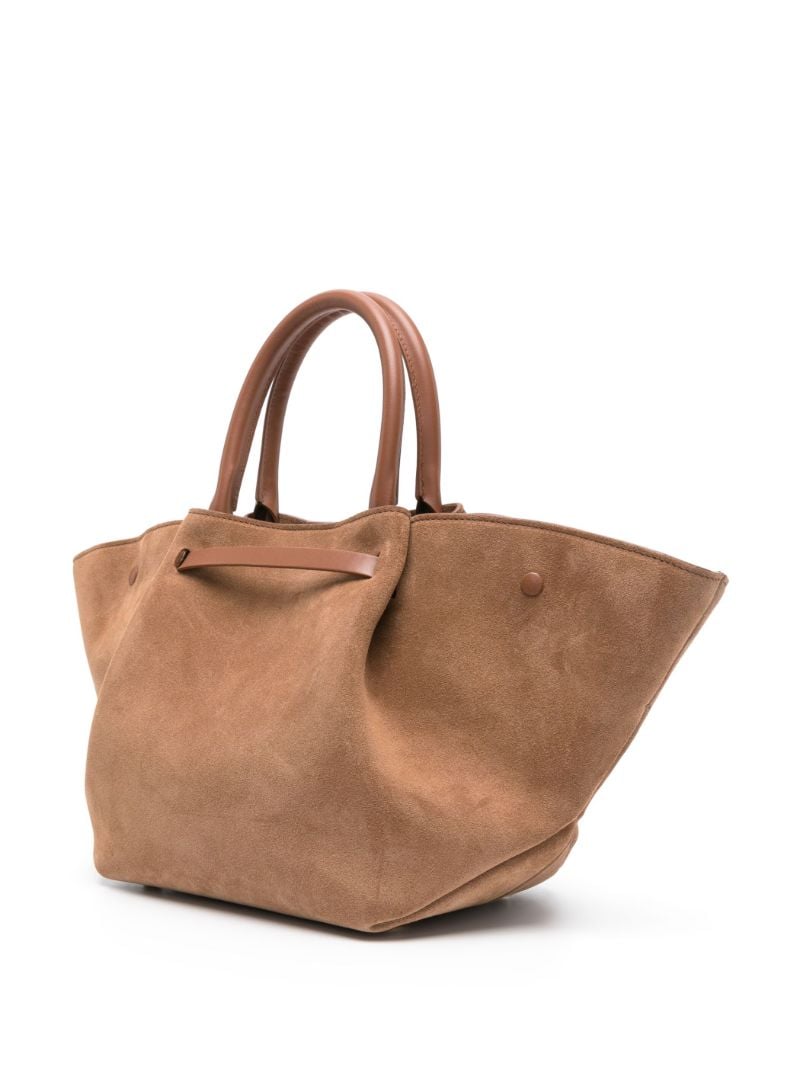Brown Midi New York Suede Tote Bag