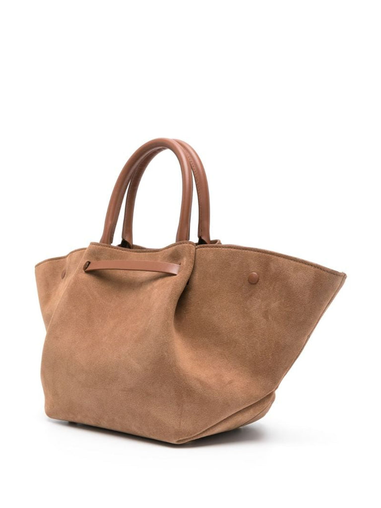 Brown Midi New York Suede Tote Bag