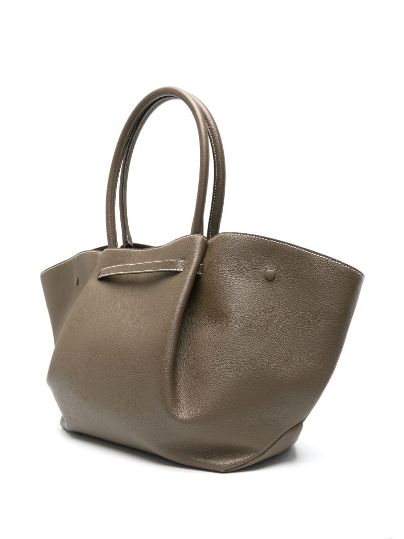 Green the New York Small Leather Tote Bag