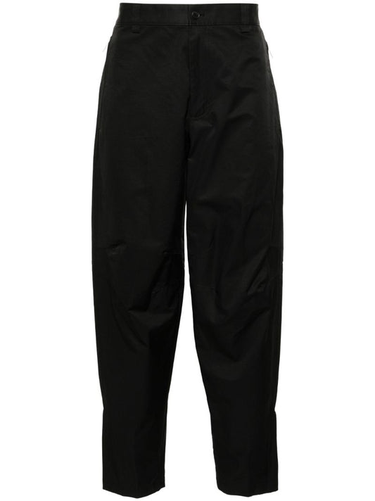 Black Biker Tapered Trousers