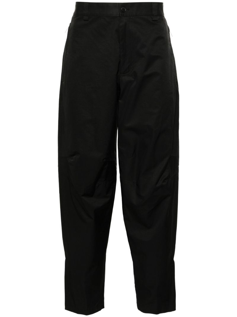 Black Biker Tapered Trousers