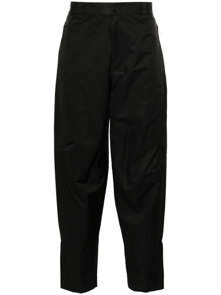 Black Biker Tapered Trousers
