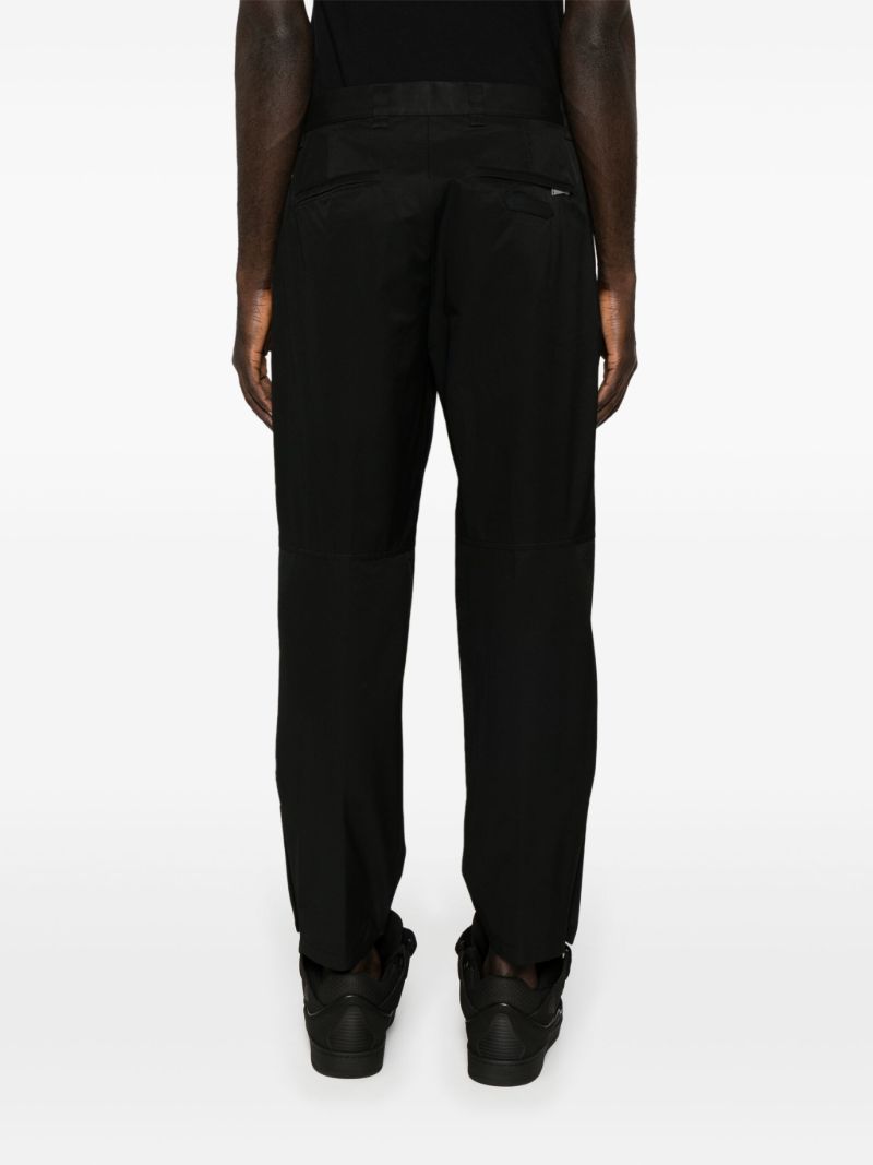 Black Biker Tapered Trousers