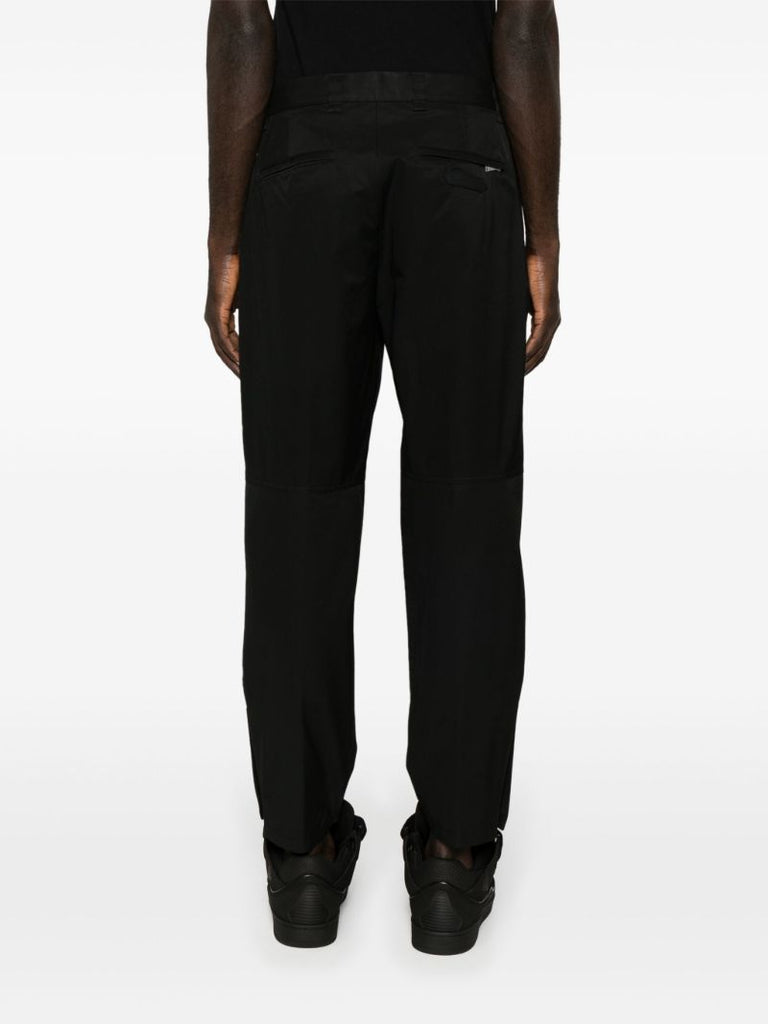 Black Biker Tapered Trousers
