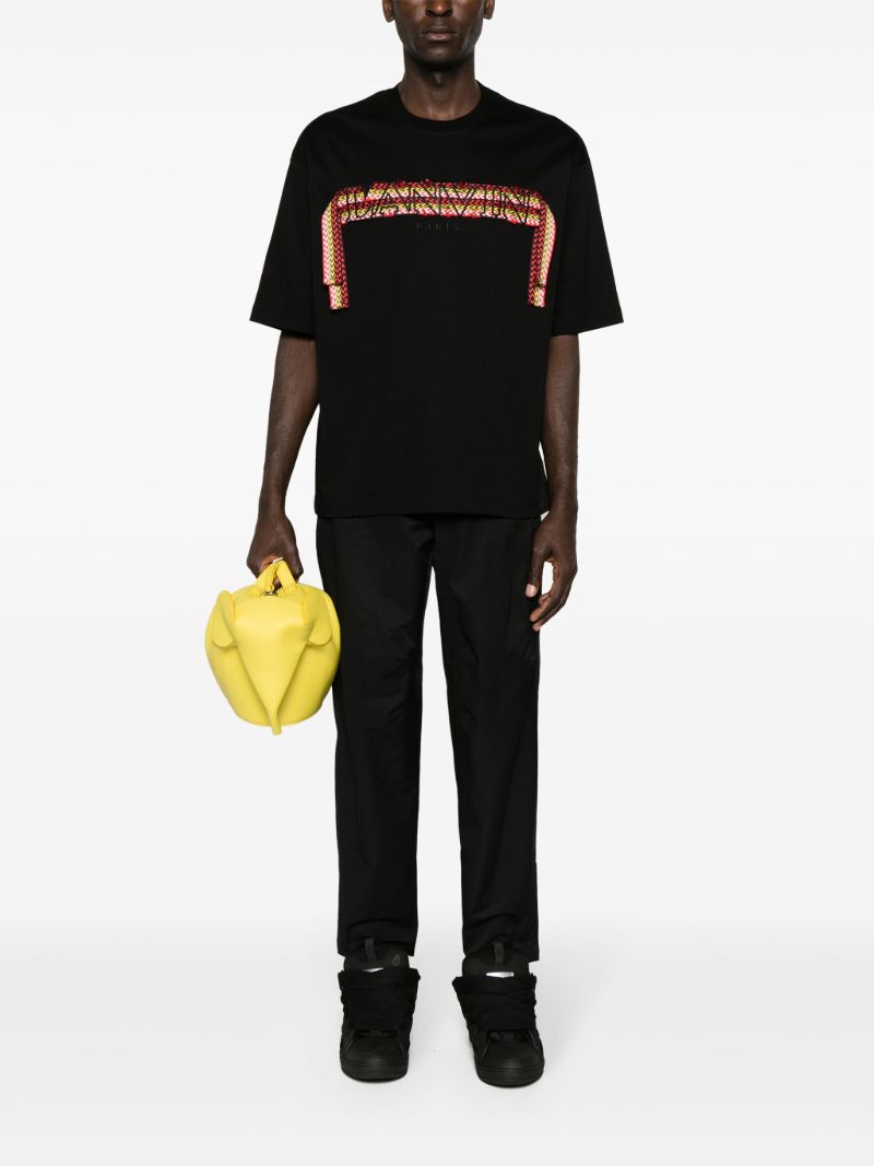 Black Biker Tapered Trousers