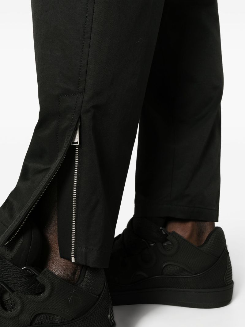 Black Biker Tapered Trousers