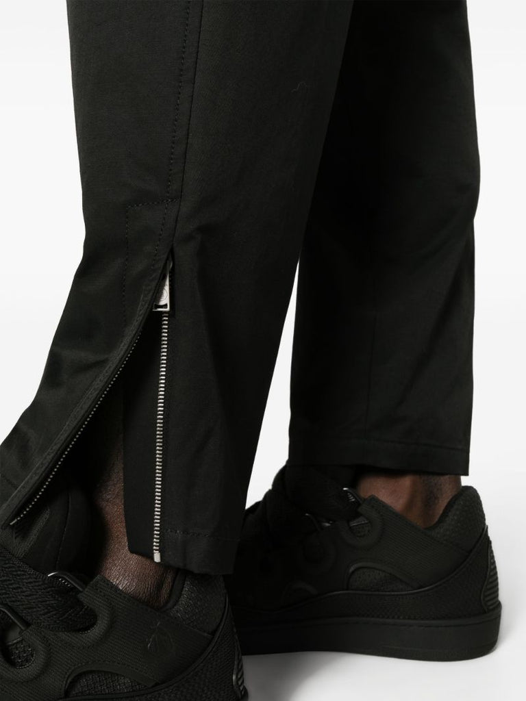 Black Biker Tapered Trousers