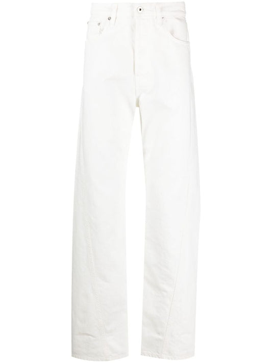 White Straight-leg Jeans