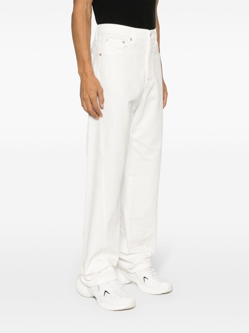 White Straight-leg Jeans