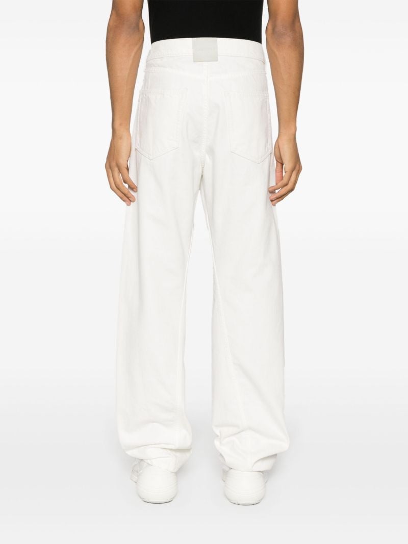 White Straight-leg Jeans