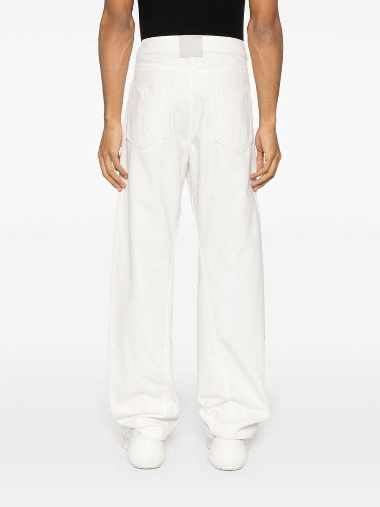 White Straight-leg Jeans